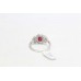 Sterling Silver 925 Ring Natural Ruby Gem Stone Diamonds Womens Handmade A451